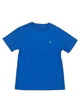 Polo Ralph Lauren Big Boys M Short Sleeve Jersey T-Shirt Blue Cotton